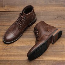 Klassische Herrenstiefel 2025, modische, bequeme Frühlings-Lederstiefeletten