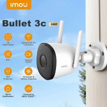 IMOU Bullet 3C 5MP Telecamera IP WIFI esterna Rilevazione veicoli IP67 Visione notturna Protezione di sicurezza Telecamere per monitor Smart Home