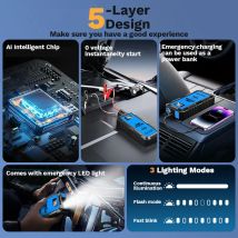 2000A 8000mAh Jump Starter Accumulatori e caricabatterie di riserva Avviamento portatile per batteria per auto per dispositivo di avviamento di emergenza per auto 12V