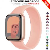 Cinturino per cinturino Apple Watch 44mm 40 45mm 41 38 49mm 42 46mm Bracciale elastico in silicone Solo Loop serie iWatch 7 6 3 10 8 ultra 9