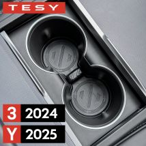 Podkładki pod kubki do Tesla Model Y Juniper 2025 Launch Model 3 Highland 2024, antypoślizgowe, wodoodporne, z miejscami na kubki