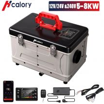 Hcalory 8 kW Dieselheizung, 5 l Werkzeugkasten, kompakter 2S tragbarer 12-V-Diesel-Lufterhitzer mit Höhenmodus und automatischem Start und Stopp