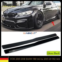 MagicKit glänzend schwarze Seitenrock-Verlängerung im PSM-Stil für BMW F82 F83 M4 F80 M3 15–19 18