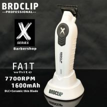 Neues Upgrade 7700 U/min BRDCLIP FA1T Weißer professioneller Haarschneider Barber Gradient 1600 mAh elektrischer Haarschneider mit Ladestation