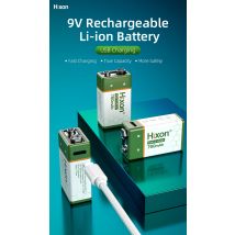 Hixon-baterías de iones de litio de 9 V, 760mAh, Micro USB, recargables, para multímetro, micrófono, juguete, Control remoto, oferta especial