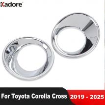 Front Fog Light Lamp Cover Trim For Toyota Corolla Cross 2019-2022 2023 2024 2025 Chrome Foglight Frame Trims Car Accessories