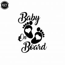 Creative Auto Car Sticker 17.7x12.7cm Cute Laptop Window Bumper Car Sticker Baby on Board Foot Vinyl Auto Decal