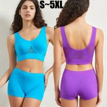 Nahtlose BH-Set Frauen niedrige Taille Unterwäsche weibliche Panzer BH Top sexy Tanga Höschen Casual Sport Dessous Set Mädchen intimates