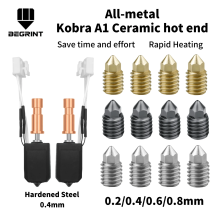 Tutto in metallo Hotend per Anycubic Kobra S1/S1Combo Hot End 24V 48W Riscaldamento rapido Riscaldamento ceramico Ugello in acciaio temprato per Kobra S1