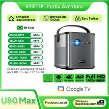 BYINTEK U80 Max proyector 3D 4K cine Android 11,0 WiFi Mini portátil 1080P proyector de vídeo DLP de cine en casa con batería