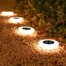 1/4 paczki słonecznych świateł gruntowych, 14 diod LED wodoodporne zewnętrzne światło krajobrazowe, lampa LED na trawnik, do ścieżki ogrodowej Yard Deck Camping Decor