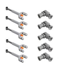 MOC Parts Pneumatischer selbstsichernder Ziegelstein, kleiner Putter 92693c01, Wellenverbinder 61903, Technologie-Serie, kompatibel mit Legoeds