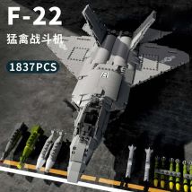Serie di aerei F22 Fighter Building Blocks Modello Famosi aeroplani militari della Seconda Guerra Mondiale MOC Set di mattoni Ragazzi Giocattoli Regali per bambini