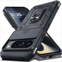 Custodia protettiva per fotocamera scorrevole per Google Pixel 10 ProXL 9 8 7 Pro Supporto per anello magnetico Custodia per telefono con armatura antiurto per Pixel 6 7 8A