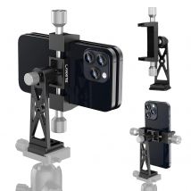 Lanxire supporto per treppiede per telefono in metallo con Arca Prot Cold Shoe adattatore per treppiede per cellulare con testa a sfera a 360 ° per Smartphone iPhone Galaxy