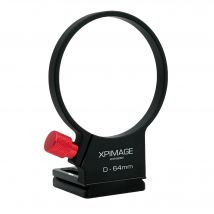 Anello di montaggio per treppiede con collare per obiettivo con fori di montaggio da 1/4" e 3/8" Piastra a sgancio rapido integrata ARCA-Swiss Fit