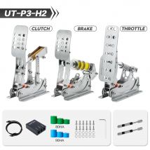 SIMJACK UT Pedals Sim Racing Pedals Compatible PC Racing Simulator with Adjustable Load Cell Brake HE Hydraulic Pedals​​-UK