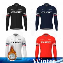 Winter Thermal Fleece Cycling Jersey Sports Bike Rvouei Cube Pro Team Mountian Bicycle Clothing Ropa Ciclismo Invierno Hombre