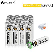 Palo 1,5 original 1,5 mwh v aa Lithium-Akku aa lr6 Li-Ionen-Akkus V aa Akku mit 4 Steckplätzen LCD-Ladegerät