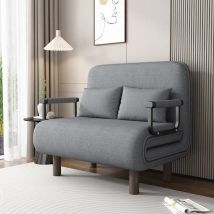 Sofá cama plegable moderno, apartamento pequeño, sofá plegable simple y doble con reposabrazos