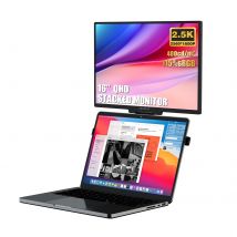 ZEUSLAP 2.5K QHD Portable Float Stacked Monitor with Kickstand Business Travel Screen For Laptops Phone Gaming Devices