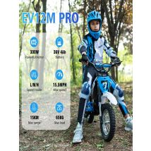 Children's Electric Dirt Bike EVERCROSS PLUS EV12M Pro - 300W, 25 km/h, 15 km Range, Bluetooth & LED, 12'' Tires