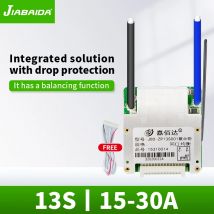 JBD 48V BMS 13S 3.7V Li-Ion Lithium Battery Protection BMS Board 15A 20A 25A 30A Common Balance For E-bike Electrical Tools