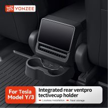 YZ Per Tesla Modello 3/Y Highland Juniper Console centrale posteriore Copertura presa d'aria Organizzatore Scatola di immagazzinaggio Portabicchieri Accessori auto