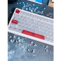 White Translucent Hangul Keycap Cherry Profile PC Matte Fog Transparent English/Korean/Russian Keycaps for Mechanical Keyboard
