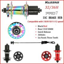 HASSNS Pro 7 36h Łożysko tylnej piasty 36 otworów Freehub MTB Bike Four Palin 32H Tylna piasta do 7-12 prędkości roweru Noisy Cube 6 piast z łopatkami