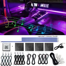 10/14/18 in 1 luci ambientali per auto a Led RGB 64 colori striscia in fibra ottica acrilica Bluetooth App Control Atmosphere lampada decorativa 12v