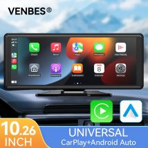 VENBES 10.26-calowe radio samochodowe Carplay Android Auto Wyświetlacz samochodowy IPS z ekranem dotykowym Obsługa Mirrorlink USB WIFI