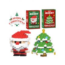 Christmas Gifts Micro Building Block Series Santa Claus Reindeer Puzzle Assembling Bricks Table Decoration Toys Children Kids