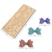 My215 Full Series Double Bow Hair Clip Wooden Cutting Dies Suitable For Most Cutting Machines