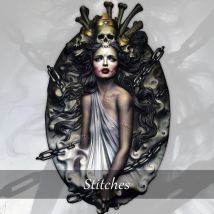 Busto con figura modello in resina, punti 1/10, GK, tema fantasy, kit non assemblato e non verniciato