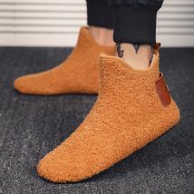 YRZL Winter Baumwolle Schuhe Männer High Top Warm Slip auf Leichte Hausschuhe Männer Plüsch Innen Baumwolle Loafer Männer Winter Warme Schuhe
