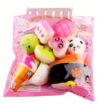 NEUE 10 stücke Squishies Spielzeug Medium Mini Weiches Brot Spielzeug Schlüssel Banane Kuchen Toast Squishy Spielzeug Kawaii Spielzeug Squishy pack Spielzeug Zufällig