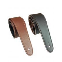 Black Brown Double Sided Guitar Strap Soft Instrument Strap Adjustable Leather Positive and Negative Use Guitar Strap