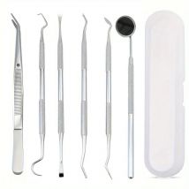Premium Dental Scaler Kit – Zahnreinigungswerkzeuge aus Edelstahl zum Entfernen von Zahnsteinplaketten mit Etui, ideal für den Heim- und Reisegebrauch