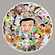 50 adesivi Bean Doodle Personalità Animazione Skateboard fai da te Bottiglia d'acqua Adesivo per valigia Decorazione per frigorifero Mr. Наит