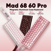 Madlions Mad 60he Mad 68he 68Pro Wired Mechanical Keyboard Gaming Magnetic Switch RT 0.01mm 8K Polling Rate RGB Hotswap Keyboard
