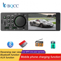 BQCC 1 DIN 4-Zoll-Autoradio-Taste Buntes Licht Bluetooth Musik Freisprecheinrichtung MP5-Player TF USB-Aufladung Fernbedienung Audio ISO