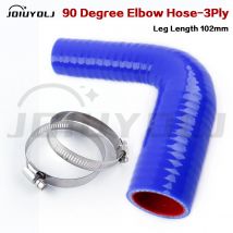 3-lagiger blauer 102 mm langer 90-Grad-Reduzierbogen-Silikon-Kühlmittel-Ladeluftkühlerschlauch ID 13, 16, 19, 23 25 28 30 32 34 35 36 38 44 mm