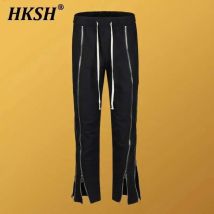 HKSH Herbst Winter Neue männer Flut Hip Hop High Street Punk Cargo Hosen Multi Reißverschlüsse Nylon Casual Chic Mode overalls HK3204