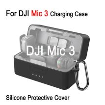 PULUZ Silicone Protective Cover For DJI Mic 3 Charging Case Washable Anti-fall Shockproof Portable Carrying Bag with Carabiner
