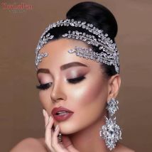 YouLaPan HP496 Shiny Hochzeit Haar Zubehör Schmuck Braut Tiara Frau Stirnband Strass Kopfstück für Pageant Kopfschmuck