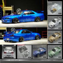 1/10 GTR GT-R Skyline BNR34 RC PC drift körper shell komplette körper 257mm Radstand 195mm Breite für yokomo mst XRAY 3-Racing D5S D4