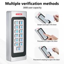 DC10-24V Zugangskontrolltastatur, RFID-Digicode-Lesegerät, Metallgehäuse und Tastatur, IP67, wasserdicht, 3000 Benutzer, Wiegand-Lesegerät, 26–44 Ausgang
