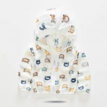 Children's Sunscreen Clothing Jacket Summer New Boys Little Girls Thin Coat Kids Outdoor Breathable Clothes KF1016