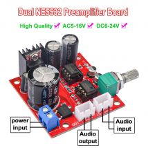 Dual NE5532 Vorverstärker Bord AC5-16V DC6-24V Einzigen Power Verstärker Modul Mikrofon Vorverstärker Modul Audio Op Amp Bord